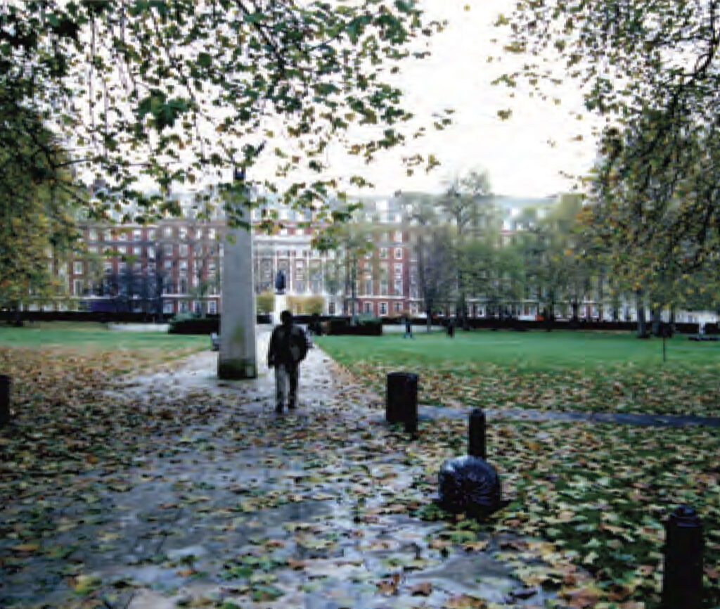London in the rain